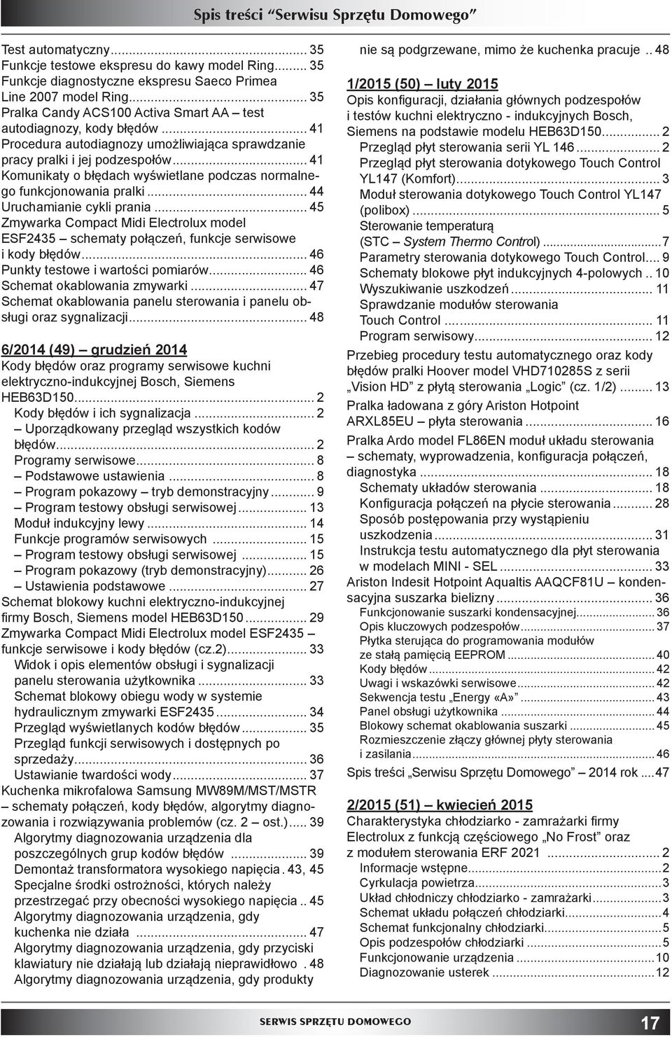 .. 41 Komunikaty o błędach wyświetlane podczas normalnego funkcjonowania pralki... 44 Uruchamianie cykli prania.