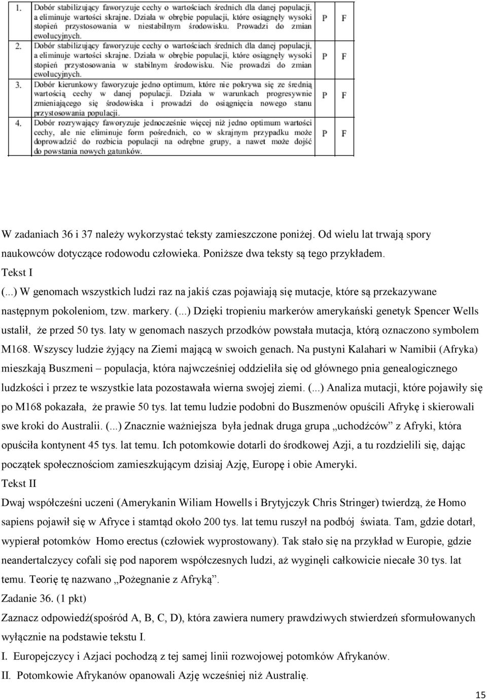 ..) Dzięki tropieniu markerów amerykański genetyk Spencer Wells ustalił, że przed 50 tys. laty w genomach naszych przodków powstała mutacja, którą oznaczono symbolem M168.