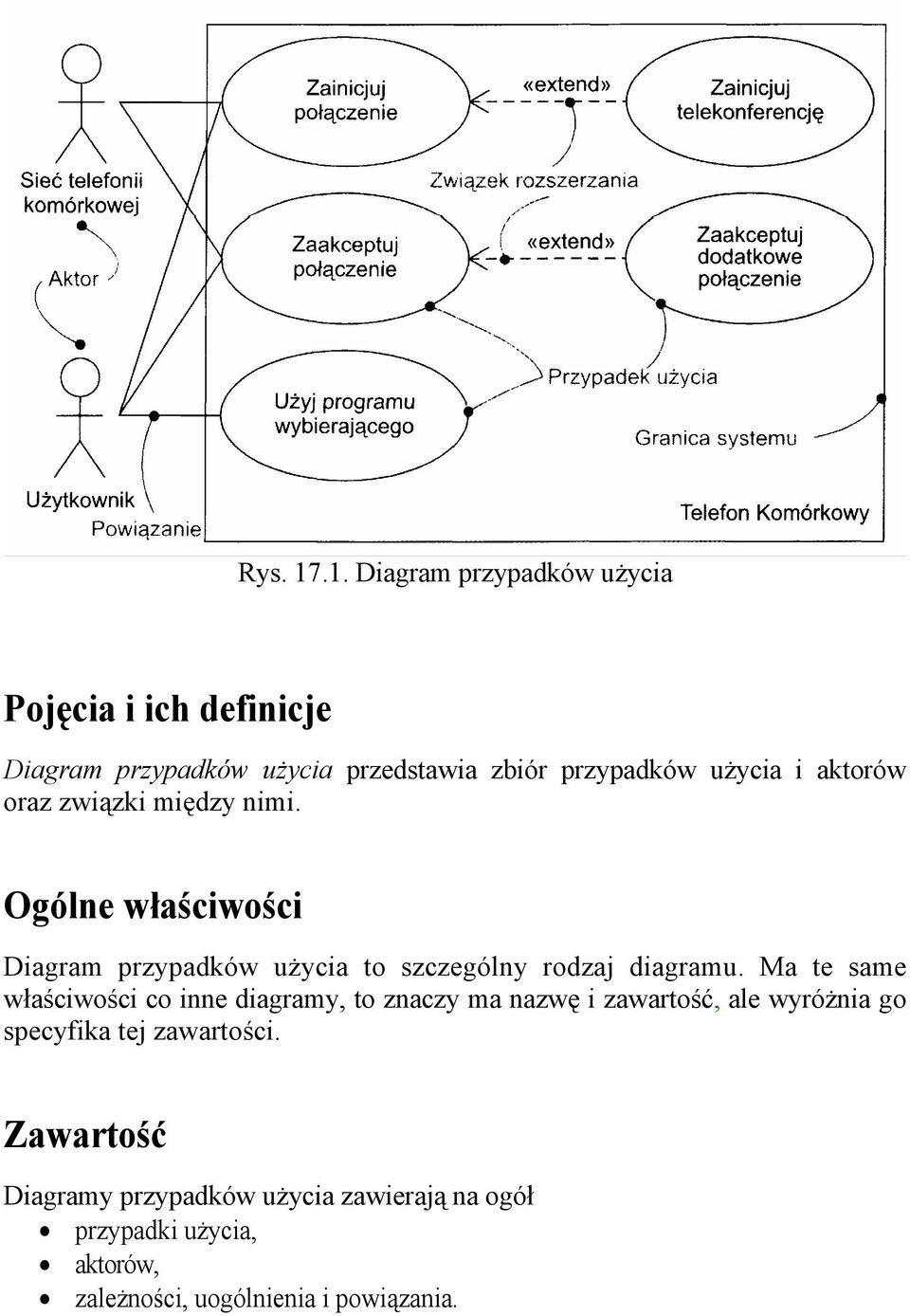 aktorów oraz związki między nimi. Ogólne właściwości Diagram przypadków użycia to szczególny rodzaj diagramu.