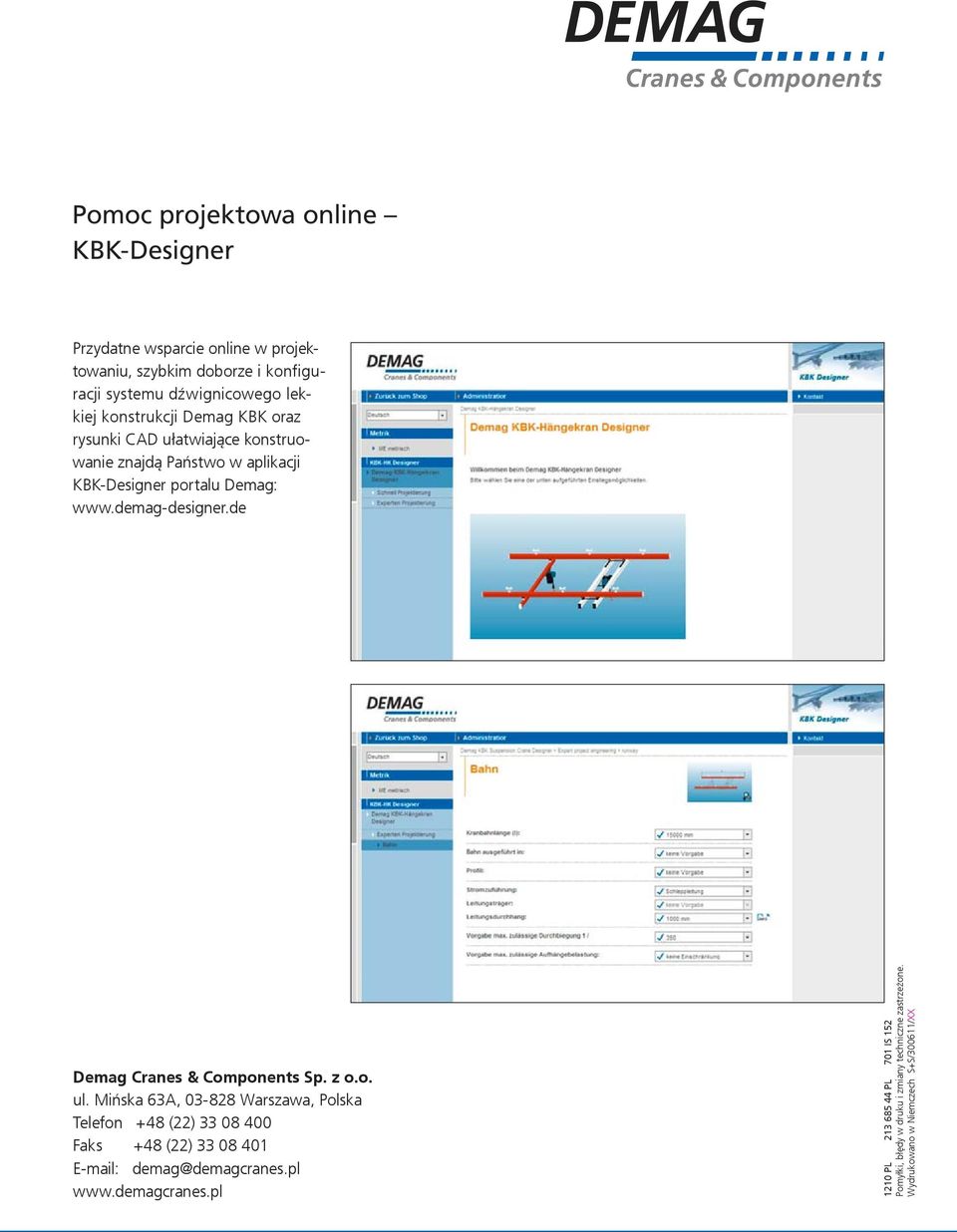 de Demag Cranes & Components Sp. z o.o. ul.