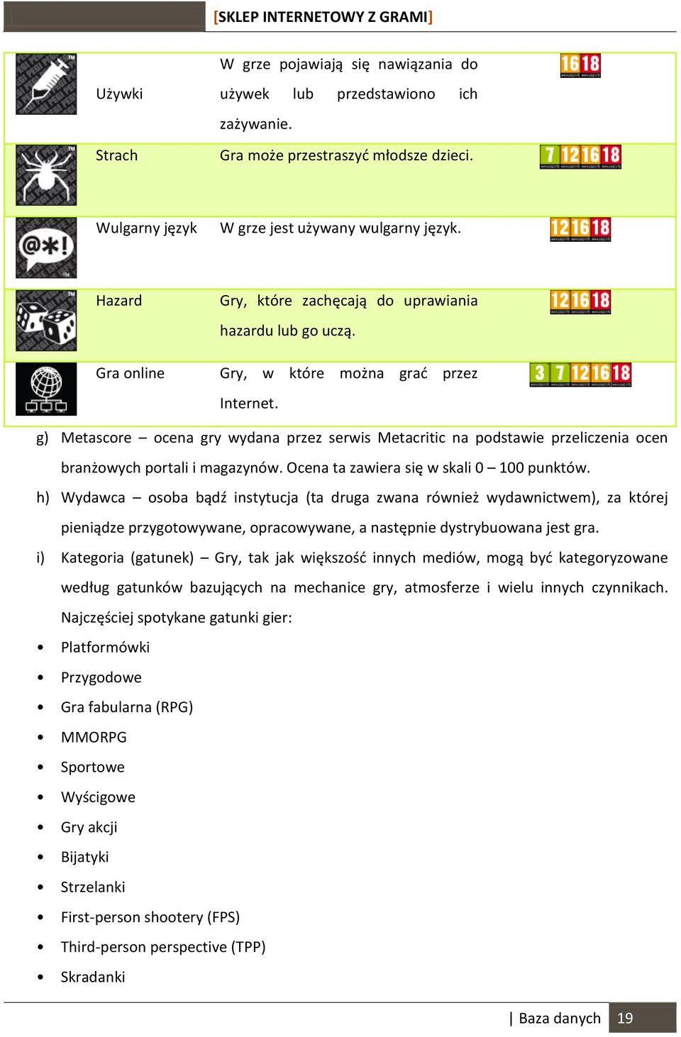 g) Metascore ocena gry wydana przez serwis Metacritic na podstawie przeliczenia ocen branżowych portali i magazynów. Ocena ta zawiera się w skali 0 100 punktów.