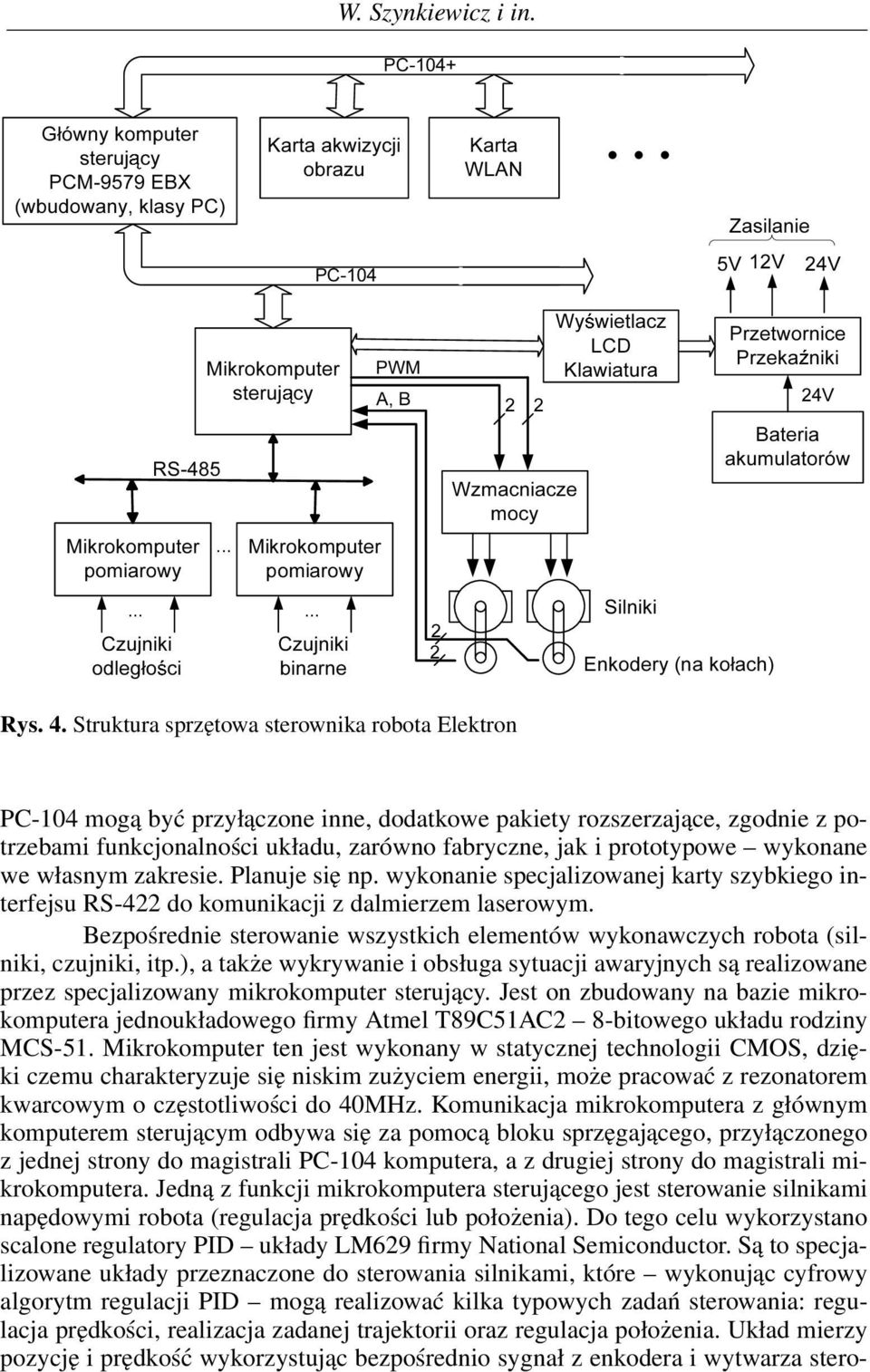 Struktura sprzętowa sterownika robota Elektron :]PDFQLDF]H PRF\ :\ ZLHWODF] /&'.