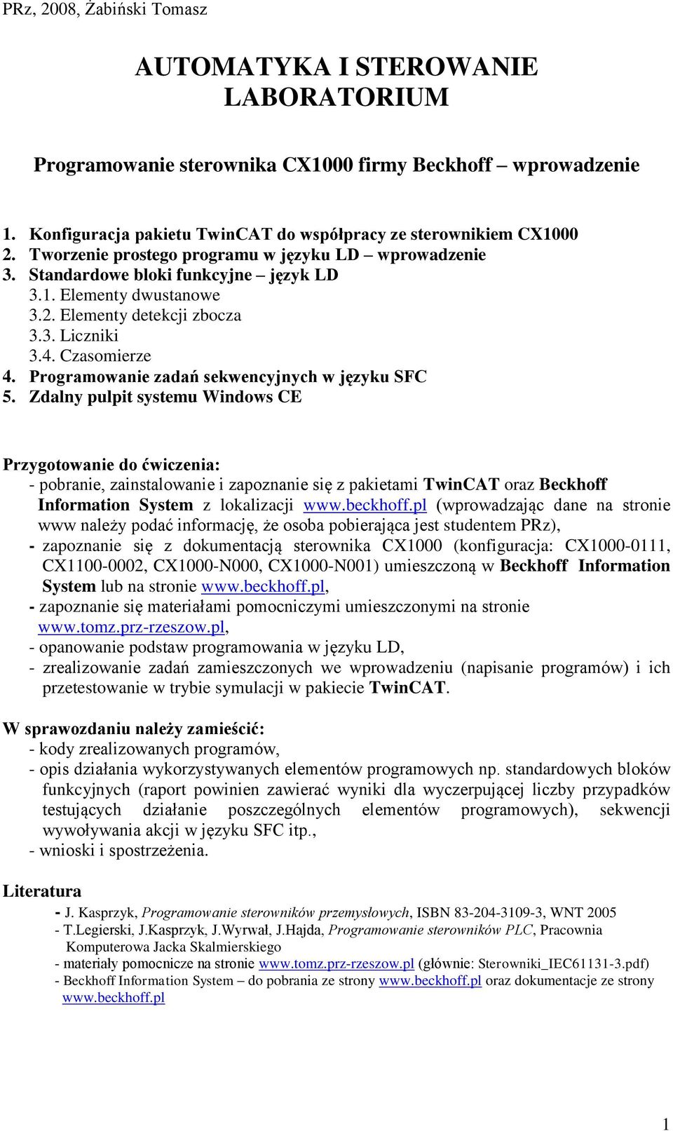 Programowanie zadań sekwencyjnych w języku SFC 5.