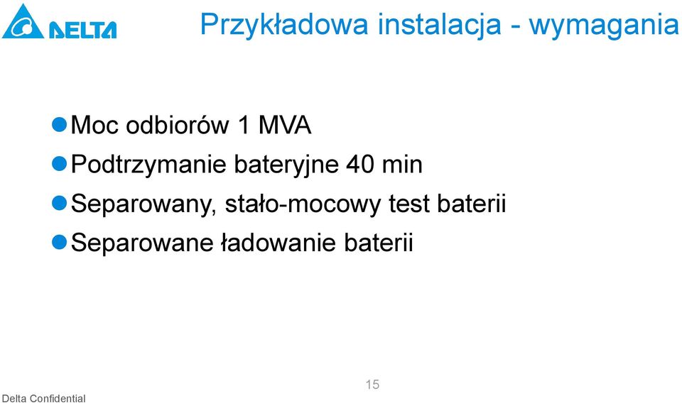 40 min Separowany, stało-mocowy test