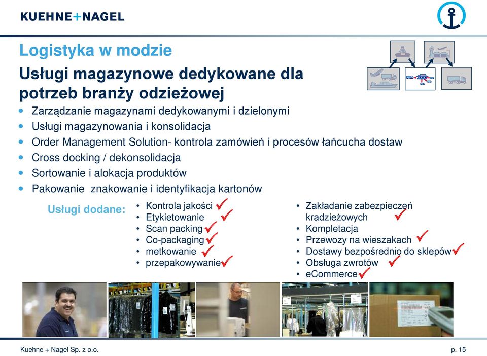 znakowanie i identyfikacja kartonów Usługi dodane: Kontrola jakości Etykietowanie Scan packing Co-packaging metkowanie przepakowywanie Zakładanie