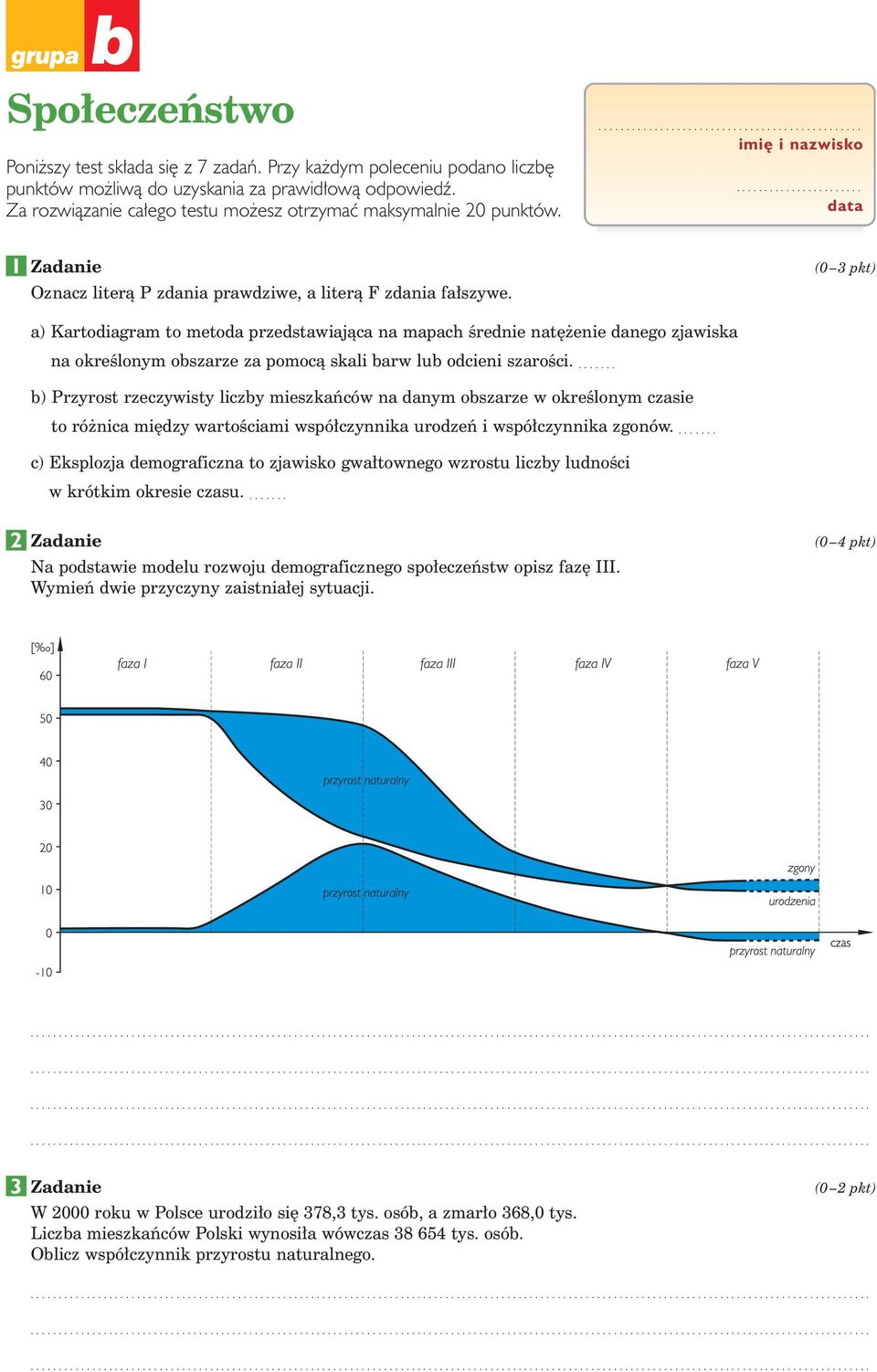 a) Kartodiagram to metoda przedstawiajàca na mapach Êrednie nat enie danego zjawiska na okreêlonym obszarze za pomocà skali barw lub odcieni szaroêci.