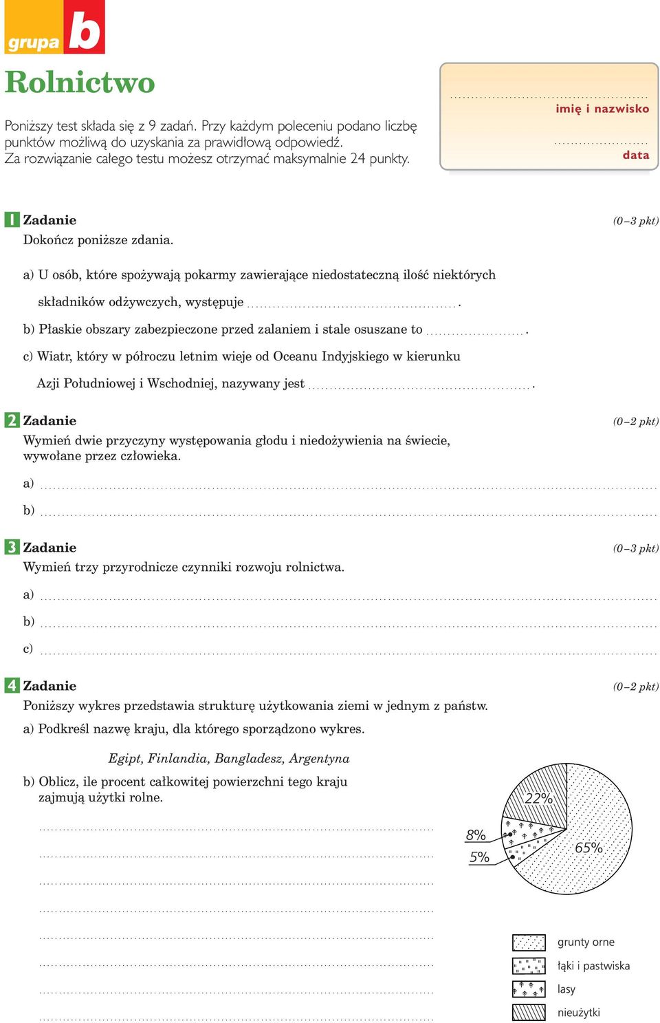 a) U osób, które spo ywajà pokarmy zawierajàce niedostatecznà iloêç niektórych sk adników od ywczych, wyst puje.... b) P askie obszary zabezpieczone przed zalaniem i stale osuszane to.