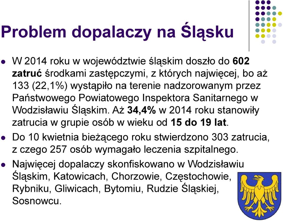 Aż 34,4% w 2014 roku stanowiły zatrucia w grupie osób w wieku od 15 do 19 lat.