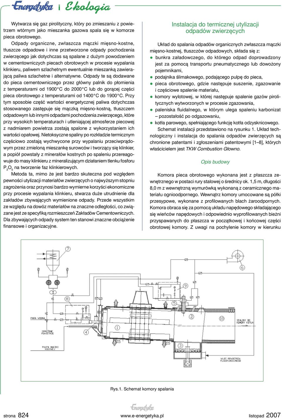 obrotowych w procesie wypalania klinkieru, paliwem szlachetnym ewentualnie mieszanką zawierającą paliwa szlachetne i alternatywne.