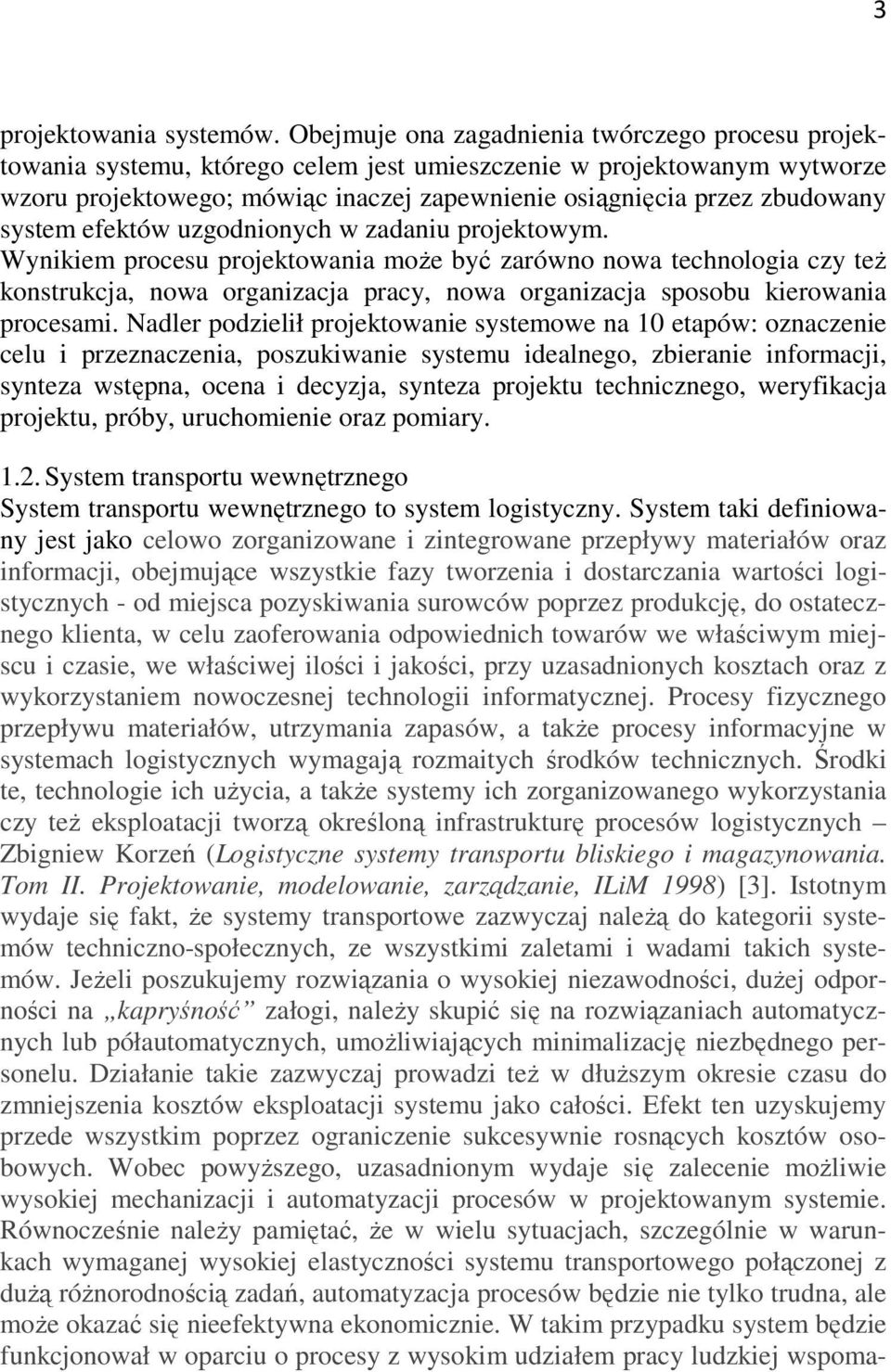 system efektów uzgodnionych w zadaniu projektowym.