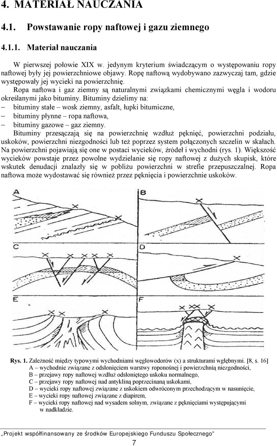 Ropa naftowa i gaz ziemny są naturalnymi związkami chemicznymi węgla i wodoru określanymi jako bituminy.