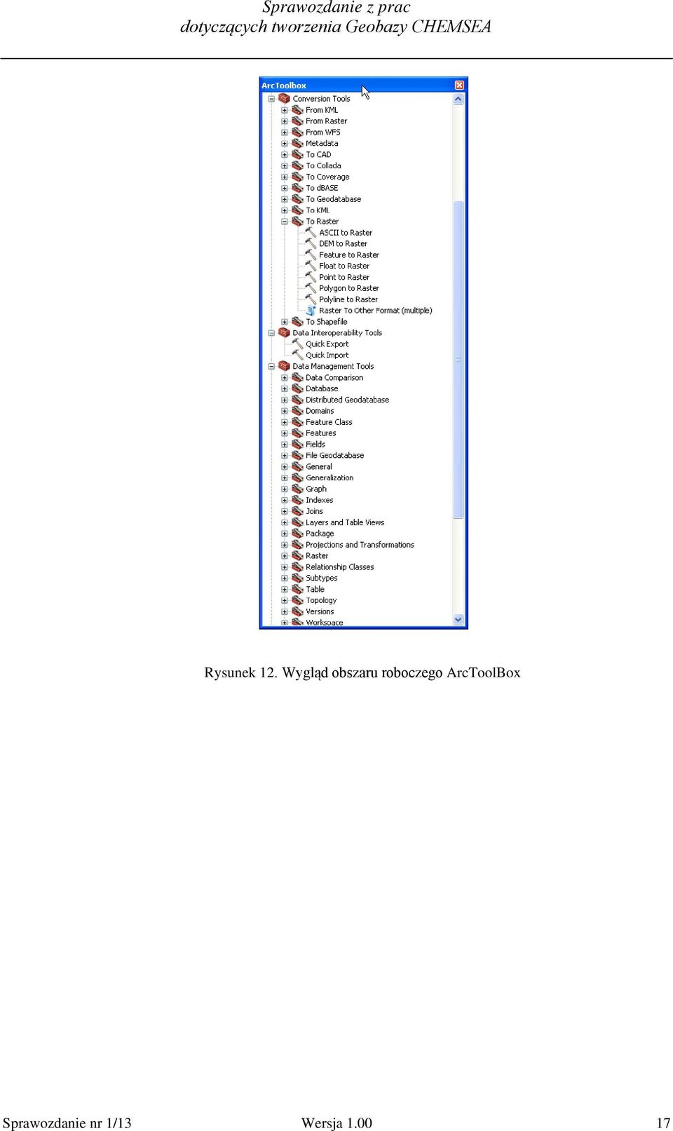 roboczego ArcToolBox