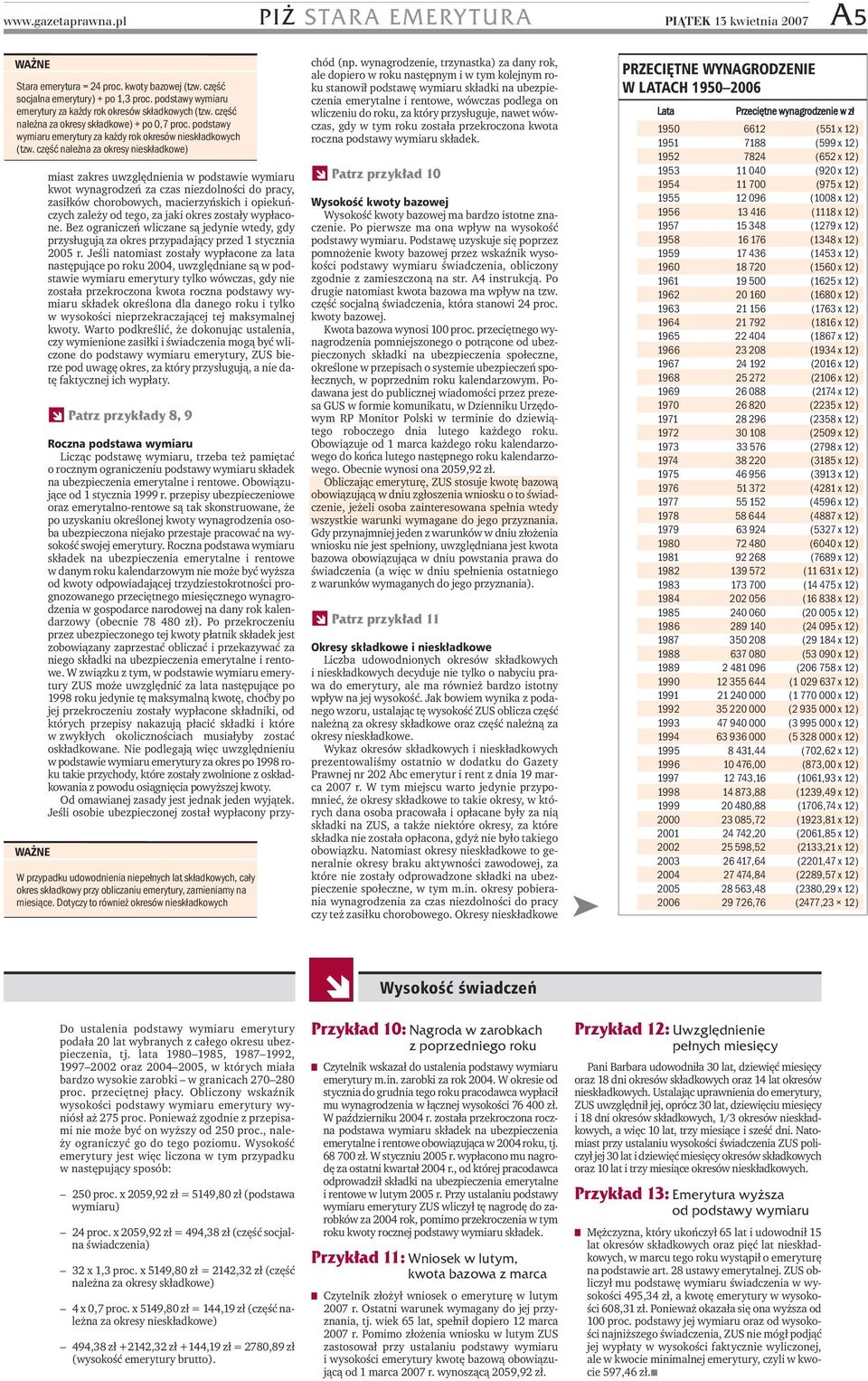 część należna za okresy nieskładkowe) miast zakres uwzględnienia w podstawie wymiaru kwot wynagrodzeń za czas niezdolności do pracy, zasiłków chorobowych, macierzyńskich i opiekuńczych zależy od