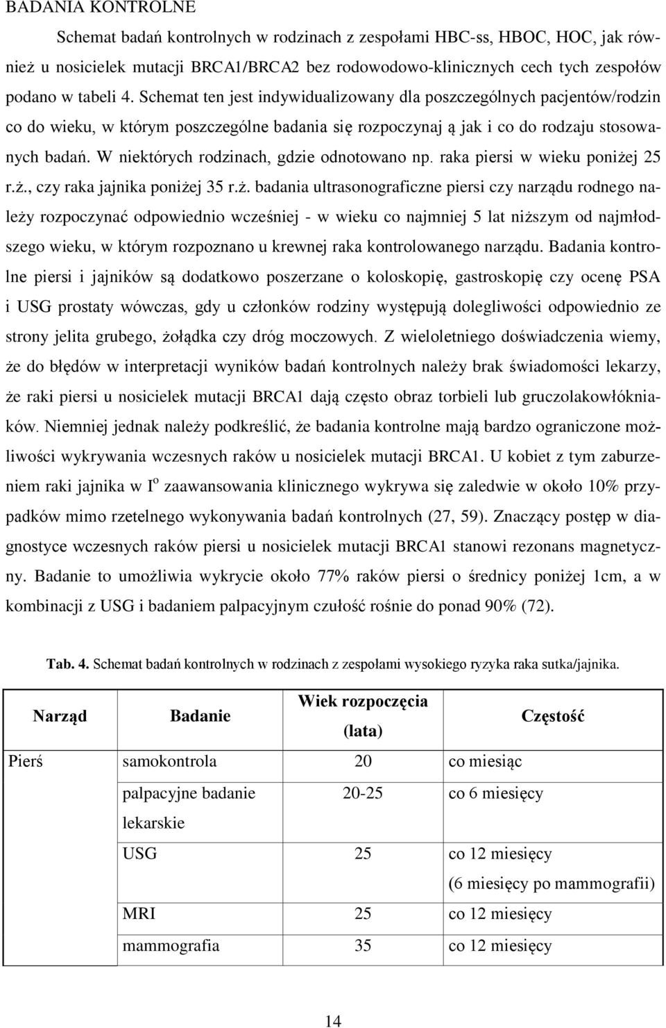 W niektórych rodzinach, gdzie odnotowano np. raka piersi w wieku poniże