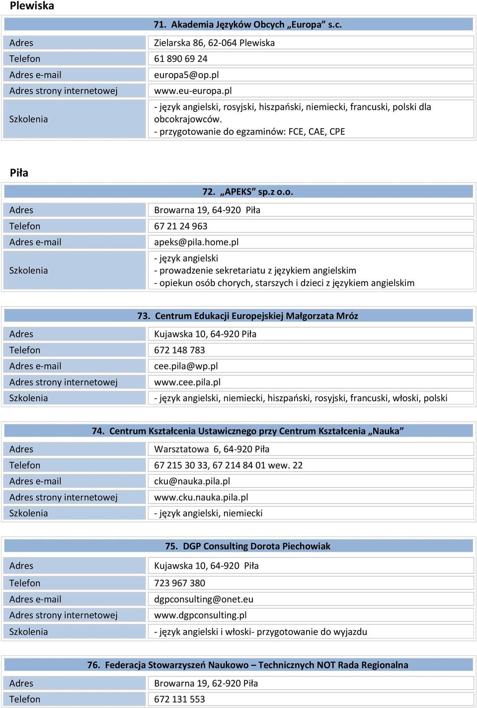 home.pl - prowadzenie sekretariatu z językiem angielskim - opiekun osób chorych, starszych i dzieci z językiem angielskim 73.