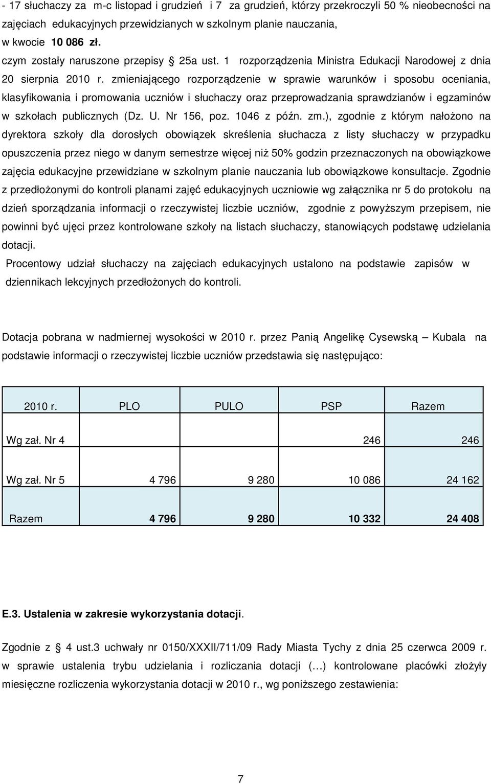 zmieniającego rozporządzenie w sprawie warunków i sposobu oceniania, klasyfikowania i promowania uczniów i słuchaczy oraz przeprowadzania sprawdzianów i egzaminów w szkołach publicznych (Dz. U.