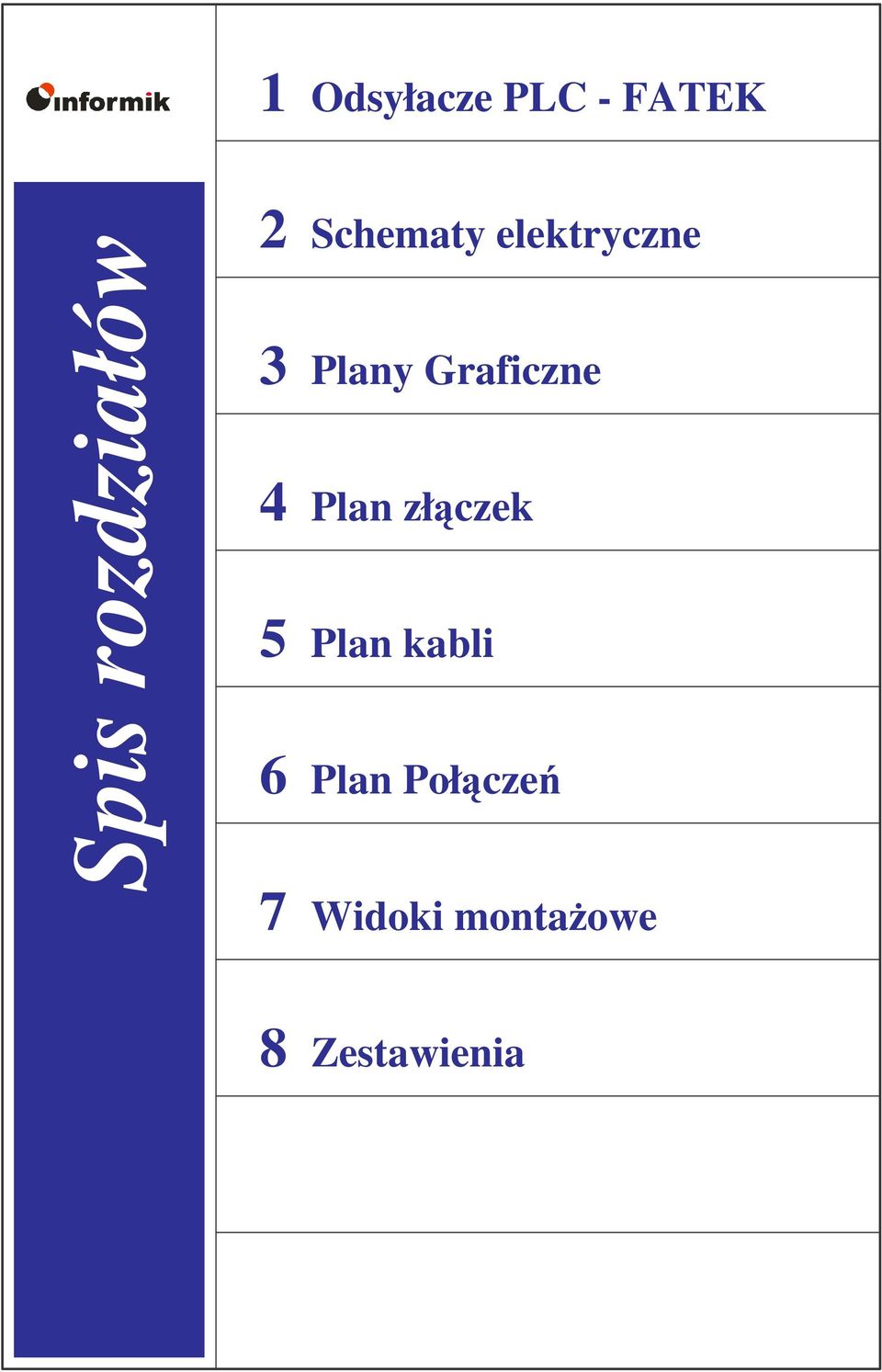 Plany Graficzne Plan złczek Plan