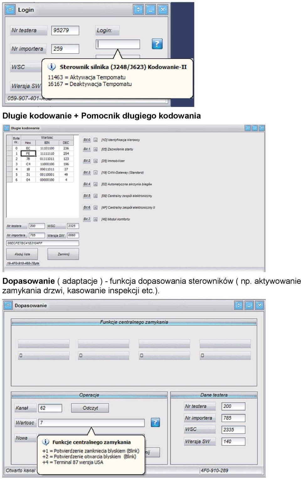 funkcja dopasowania sterowników ( np.