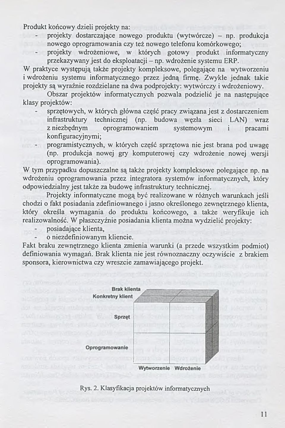 W praktyce występują także projekty kompleksowe, polegające na wytworzeniu i wdrożeniu systemu informatycznego przez jedną firmę.