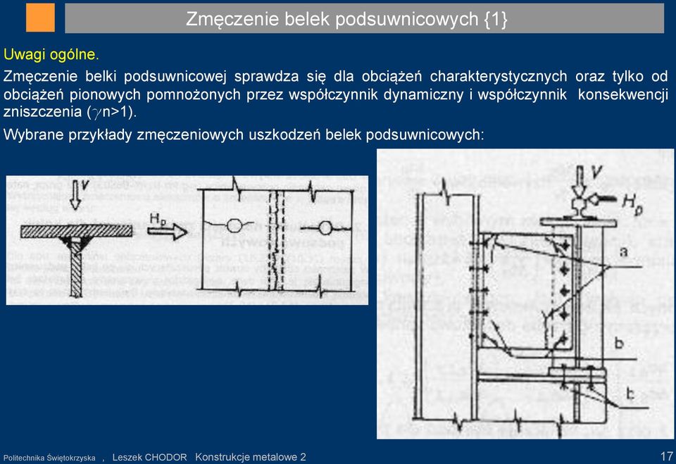 charakterystycznych oraz tylko od obciążeń pionowych pomnożonych przez współczynnik dynamiczny