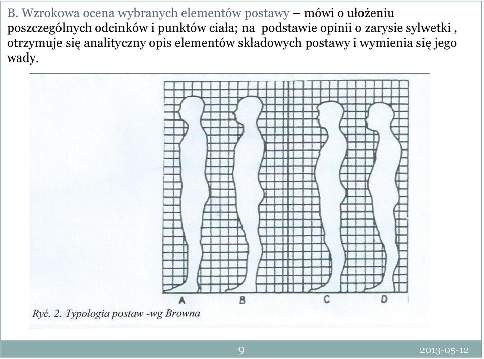 podstawie opinii o zarysie sylwetki, otrzymuje się