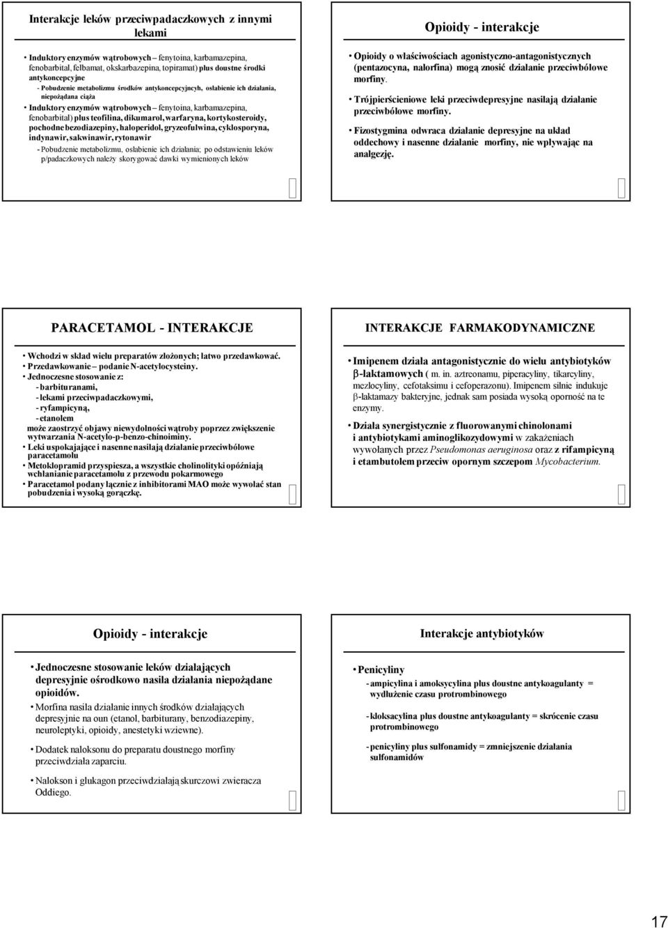 warfaryna, kortykosteroidy, pochodne bezodiazepiny, haloperidol, gryzeofulwina, cyklosporyna, indynawir, sakwinawir, rytonawir - Pobudzenie metabolizmu, osłabienie ich działania; po odstawieniu leków