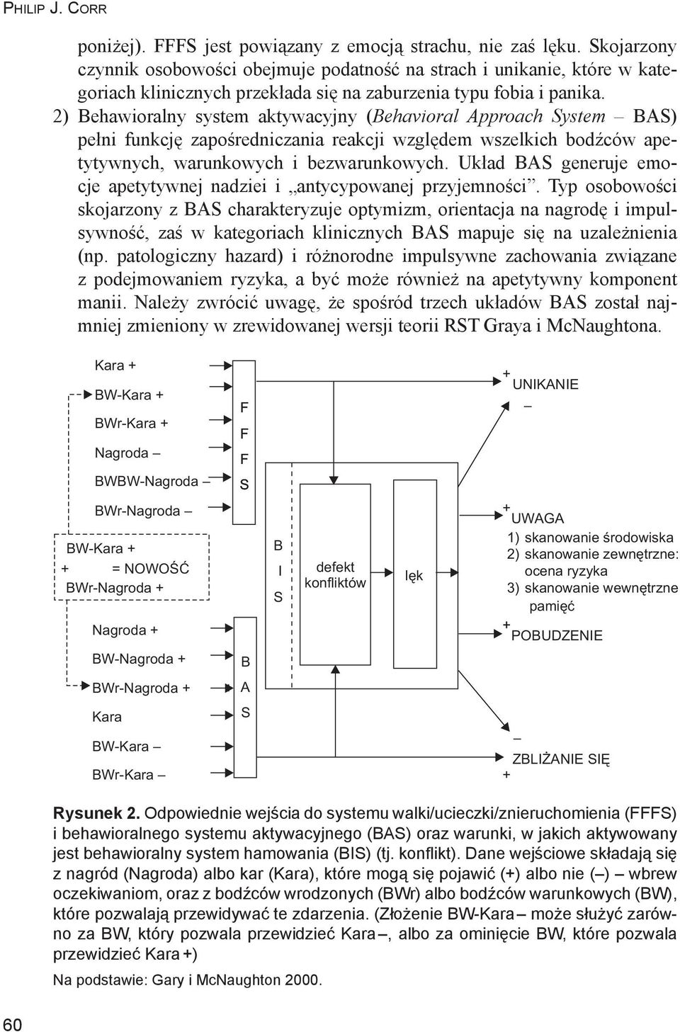 2) Behawioralny system aktywacyjny (Behavioral Approach System BAS) pełni funkcję zapośredniczania reakcji względem wszelkich bodźców apetytywnych, warunkowych i bezwarunkowych.