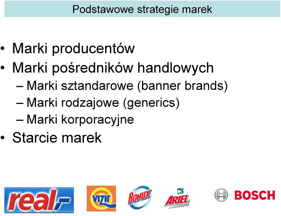 Marki sztandarowe (banner brands) Marki