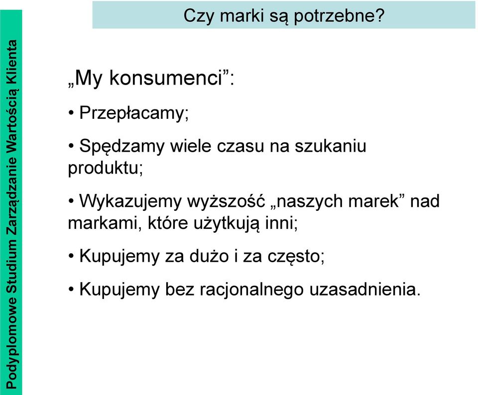 My konsumenci : Przepłacamy; Spędzamy wiele czasu na szukaniu