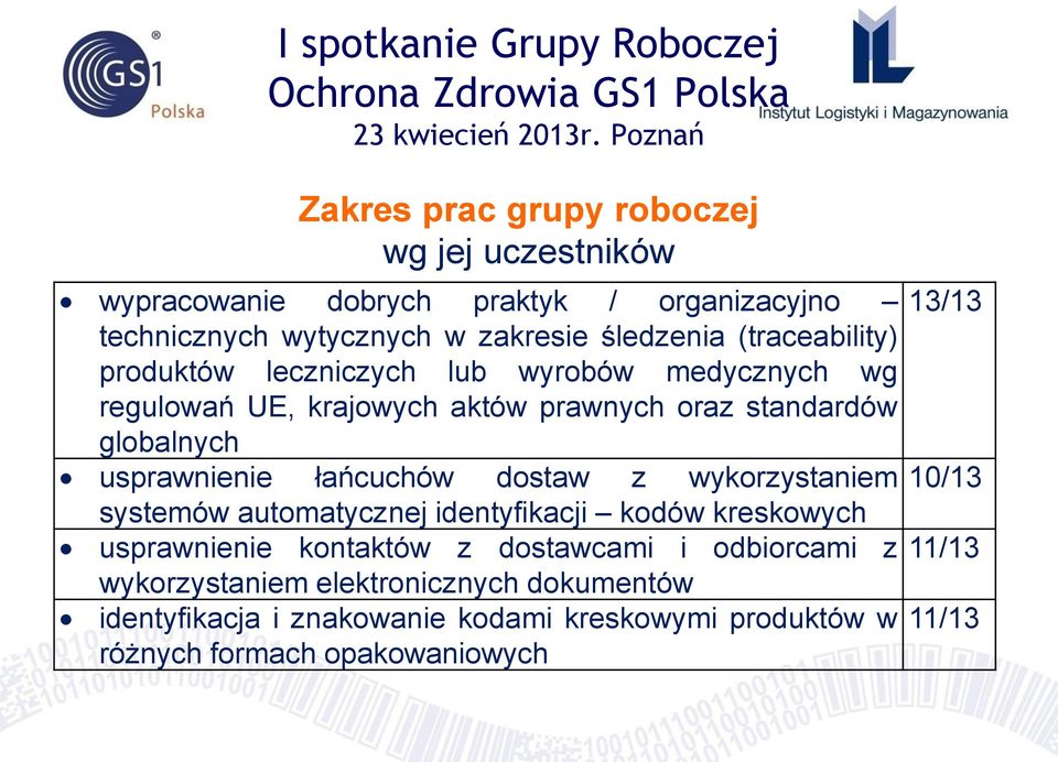 (traceability) produktów leczniczych lub wyrobów medycznych wg regulowań UE, krajowych aktów prawnych oraz standardów globalnych usprawnienie łańcuchów dostaw z