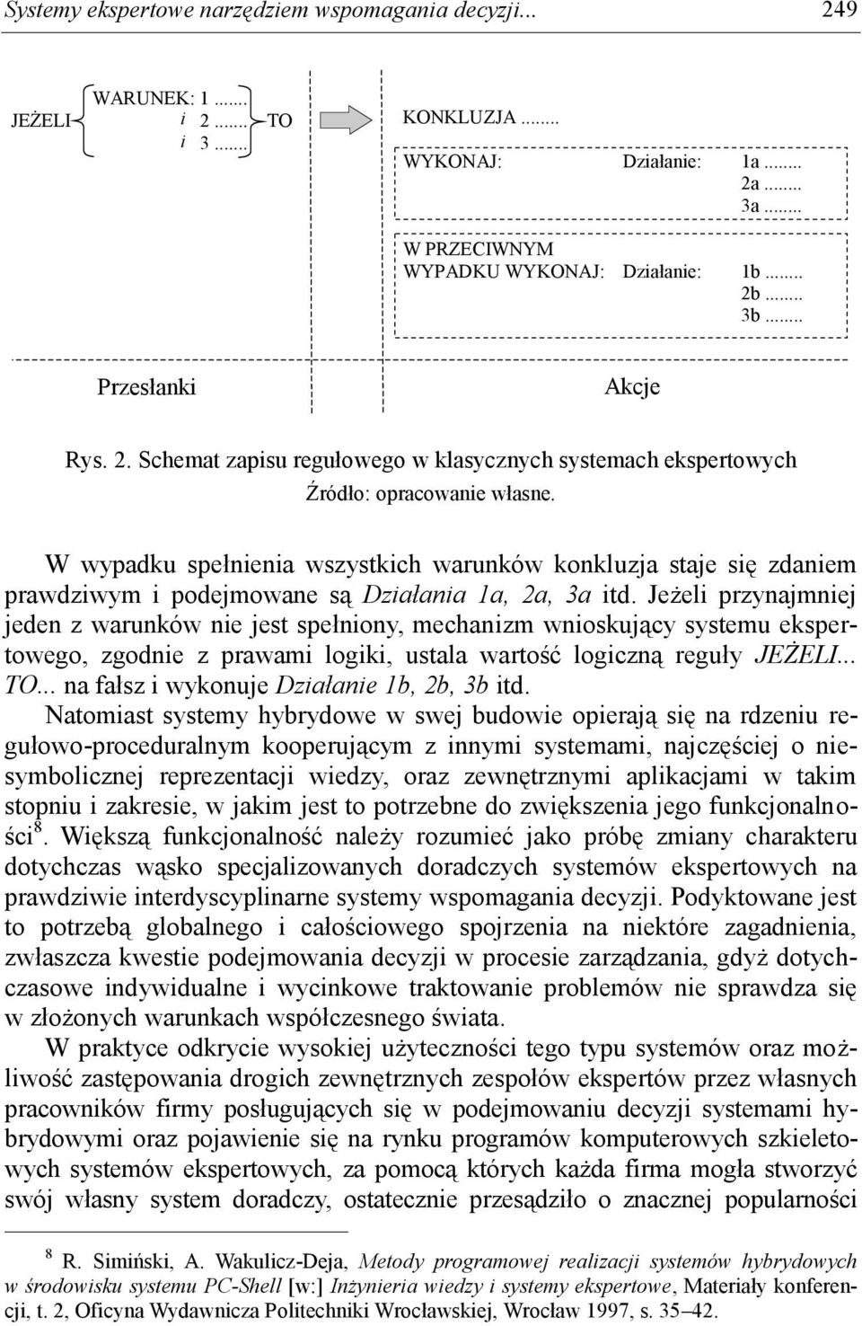 W wypadku spełnienia wszystkich warunków konkluzja staje się zdaniem prawdziwym i podejmowane są Działania 1a, 2a, 3a itd.