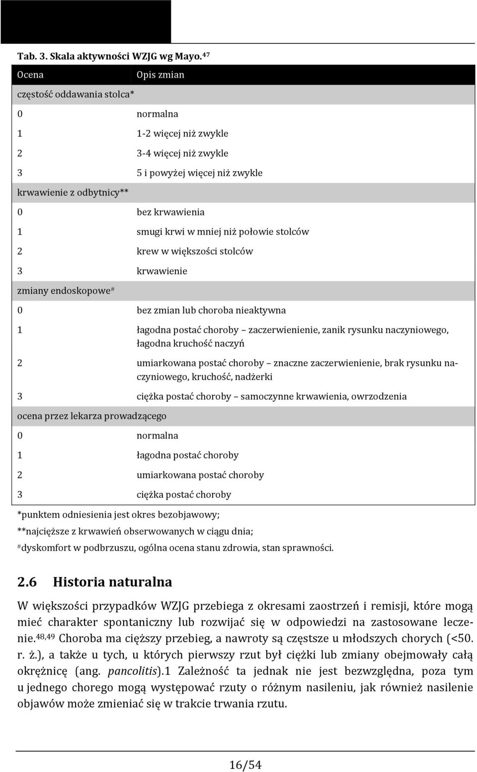 mniej niż połowie stolców 2 krew w większości stolców 3 krwawienie zmiany endoskopowe # 0 bez zmian lub choroba nieaktywna 1 łagodna postać choroby zaczerwienienie, zanik rysunku naczyniowego,