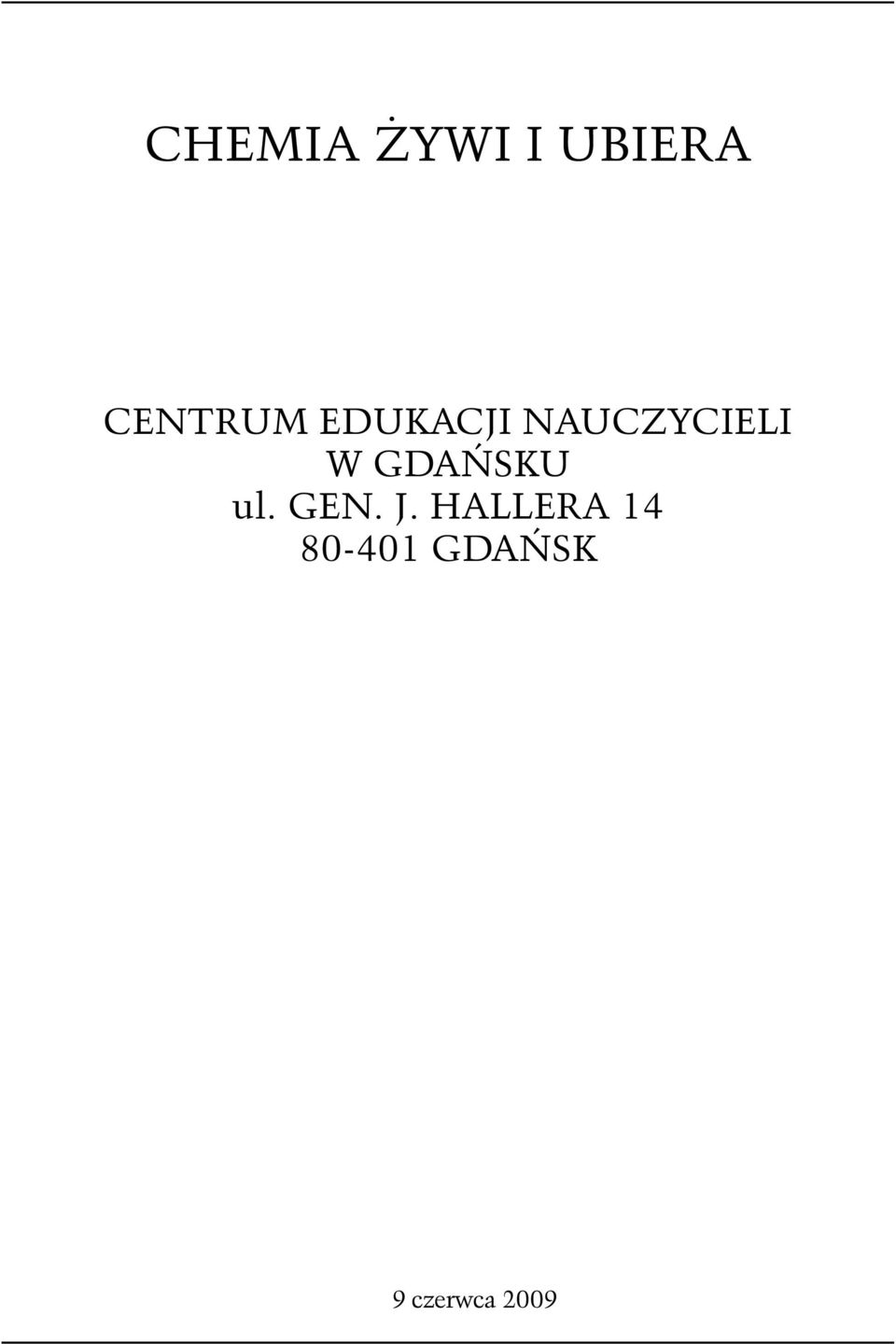 NAUCZYCIELI W GDAŃSKU ul.