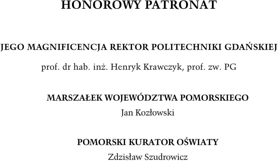 Henryk Krawczyk, prof. zw.