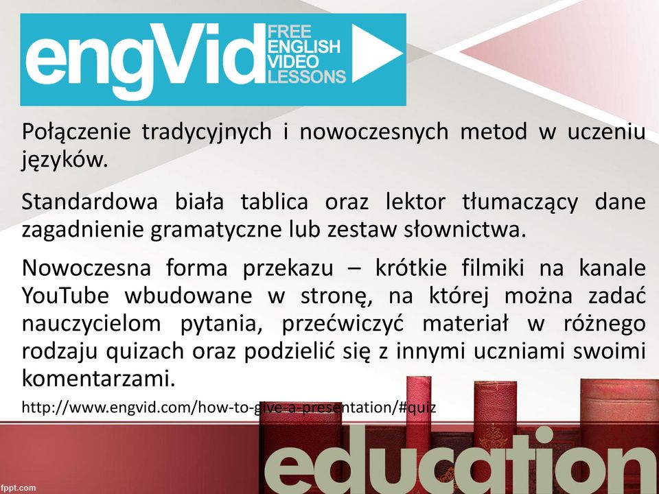 Nowoczesna forma przekazu krótkie filmiki na kanale YouTube wbudowane w stronę, na której można zadać