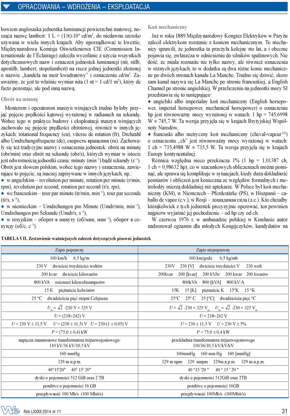 luminancji (nit, stilb, apostilb, lambert, stopolambert) na rzecz jednej jednostki złożonej o nazwie kandela na metr kwadratowy i oznaczeniu cd/m 2.