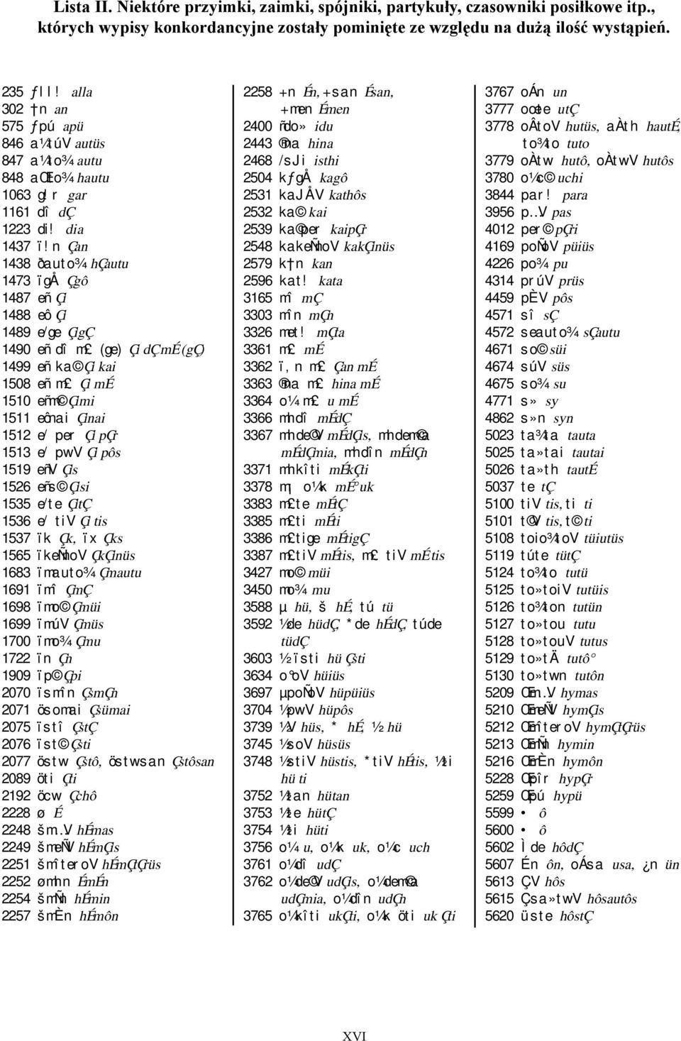 n Çan 1438 ðauto¾ hçautu 1473 ïgå Çgô 1487 eñ Çi 1488 eô Çi 1489 e/ge ÇigÇ 1490 eñ dî m (ge) Çi dç mé (gç) 1499 eñ ka Çi kai 1508 eñ m Çi mé 1510 eñm Çimi 1511 eônai Çinai 1512 e/ per Çi pçr 1513 e/