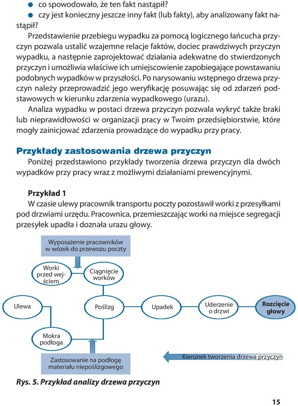 stwierdzonych przyczyn i umożliwia właściwe ich umiejscowienie zapobiegające powstawaniu podobnych wypadków w przyszłości.