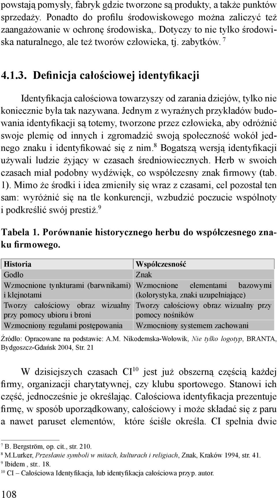 Definicja całościowej identyfikacji Identyfikacja całościowa towarzyszy od zarania dziejów, tylko nie koniecznie była tak nazywana.