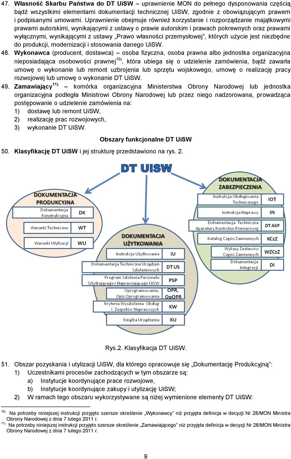 Prawo własności przemysłowej, których użycie jest niezbędne do produkcji, modernizacji i stosowania danego UiSW. 48.