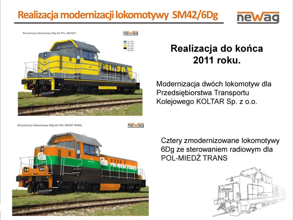 Modernizacja dwóch lokomotyw dla Przedsiębiorstwa Transportu