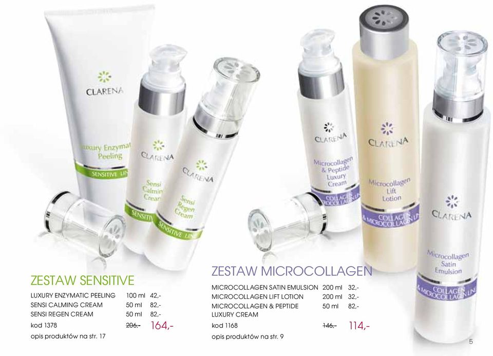 17 zestaw MICROCOLLAGEN Microcollagen Satin Emulsion 200 ml 32,- Microcollagen Lift