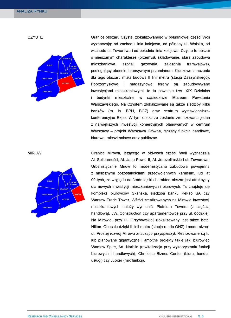 Kluczowe znaczenie dla tego obszaru miała budowa II linii metra (stacja Daszyńskiego). Poprzemysłowe i magazynowe tereny są zabudowywane inwestycjami mieszkaniowymi, to tu powstaje tzw.