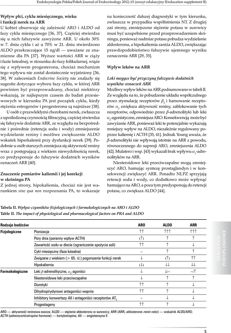 dniu stwierdzono ALDO przekraczające 15 ng/dl uważane za znamienne dla PA [37].