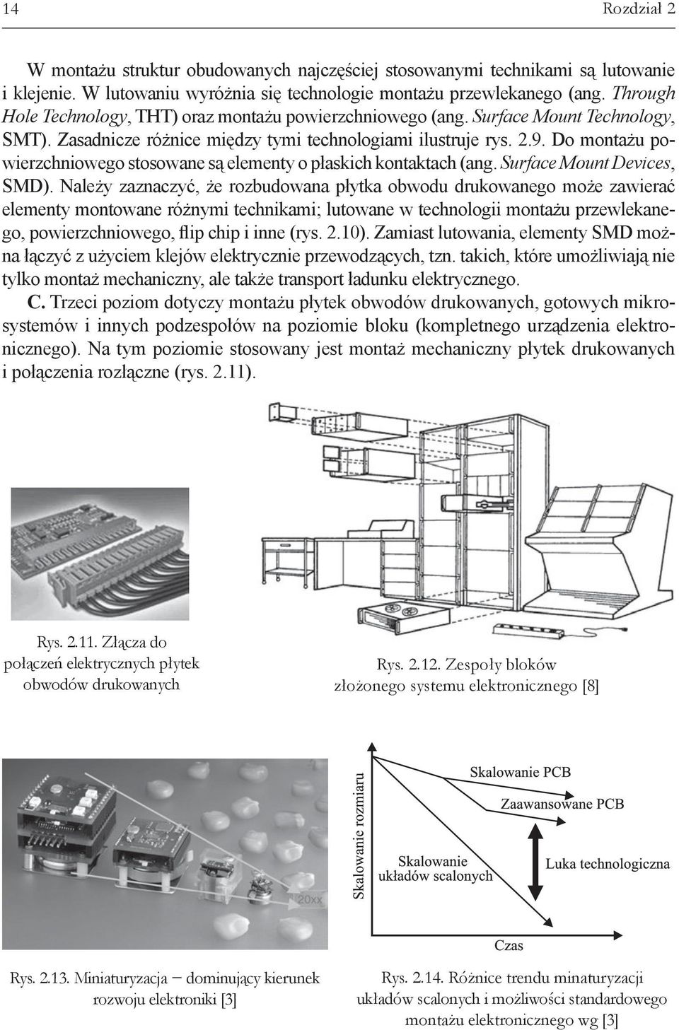 Do montażu powierzchniowego stosowane są elementy o płaskich kontaktach (ang. Surface Mount Devices, SMD).