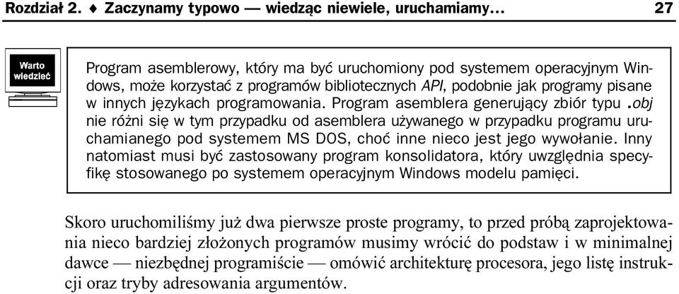 pisane w innych językach programowania. Program asemblera generujący zbiór typu.