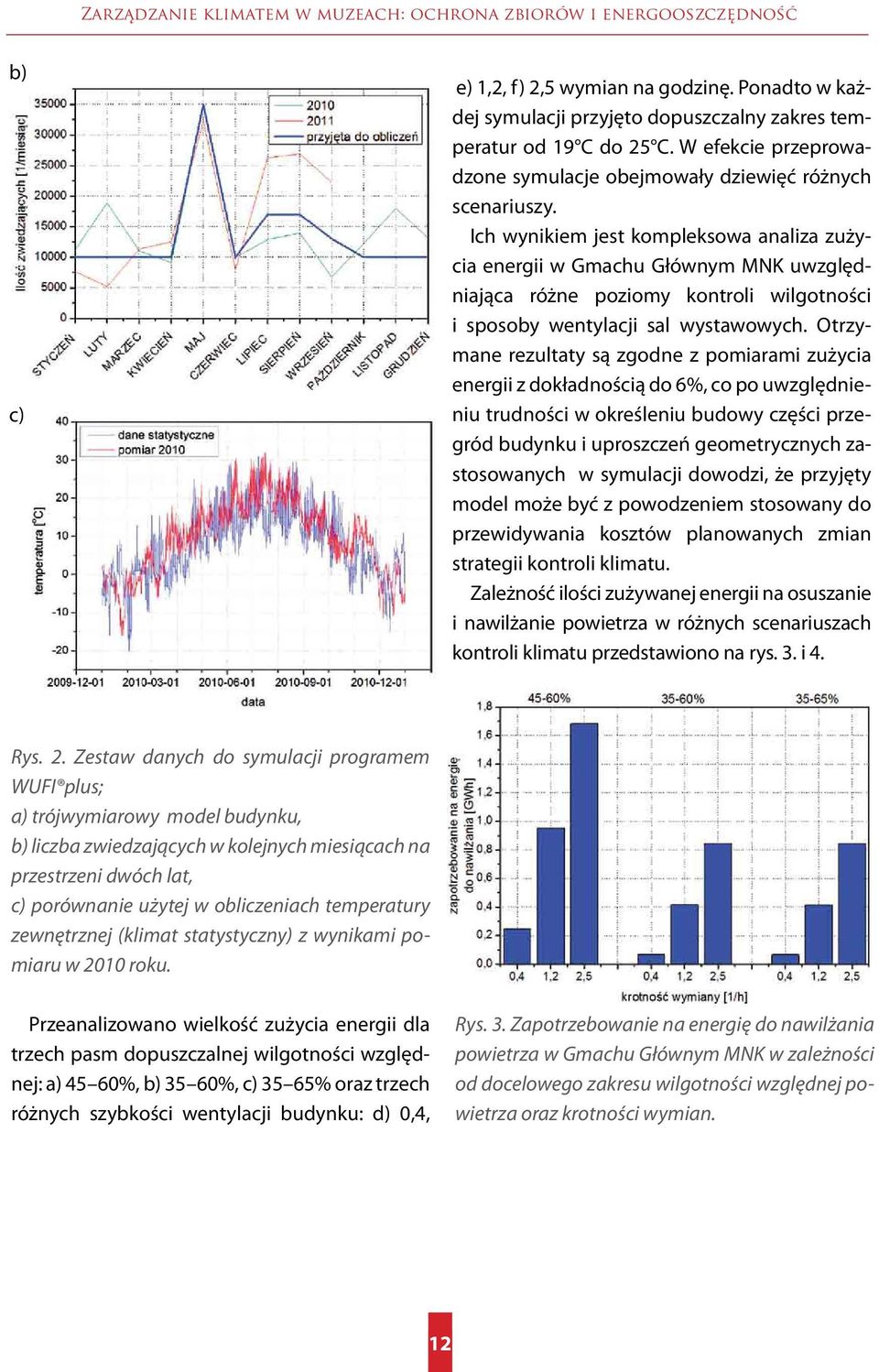 Otrzymane rezultaty są zgodne z pomiarami zużycia energii z dokładnością do 6%, co po uwzględnieniu trudności w określeniu budowy części przegród budynku i uproszczeń geometrycznych zastosowanych w