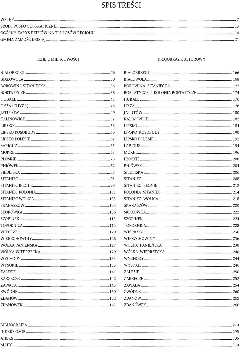 .. 82 Siedliska... 87 Sitaniec... 91 Sitaniec Błonie... 99 Sitaniec Kolonia... 101 Sitaniec Wolica... 103 Skaraszów... 105 Skokówka... 106 Szopinek... 113 Topornica... 115 Wieprzec... 120 Wierzchowiny.