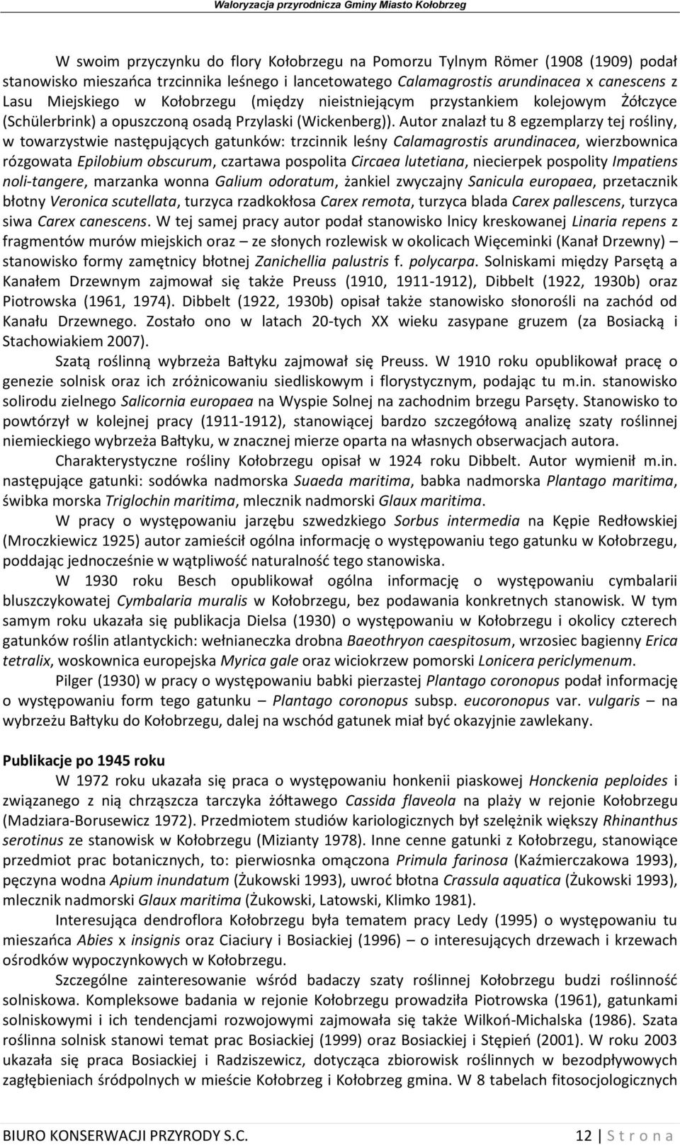 Autor znalazł tu 8 egzemplarzy tej rośliny, w towarzystwie następujących gatunków: trzcinnik leśny Calamagrostis arundinacea, wierzbownica rózgowata Epilobium obscurum, czartawa pospolita Circaea