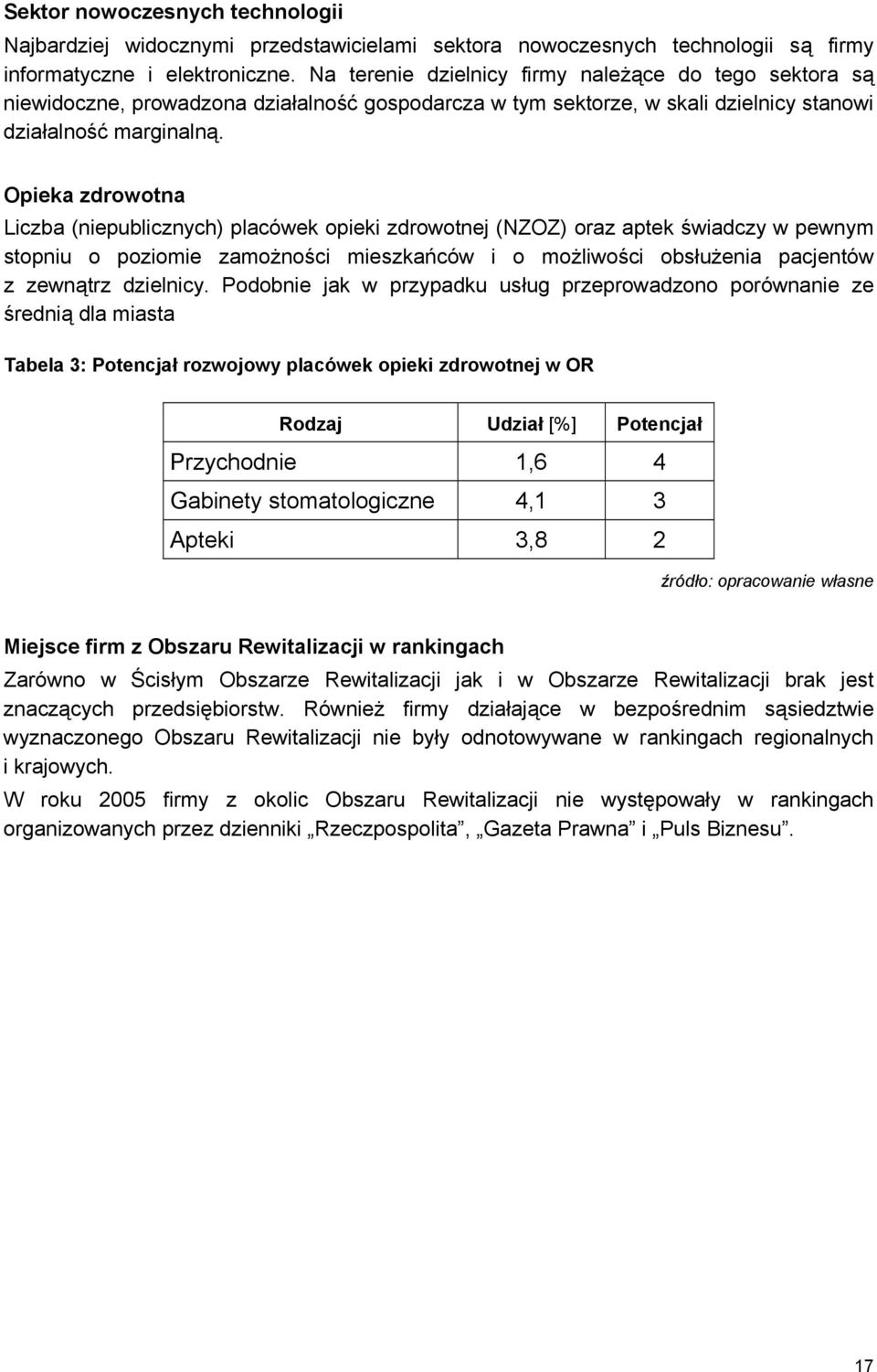 Opieka zdrowotna Liczba (niepublicznych) placówek opieki zdrowotnej (NZOZ) oraz aptek świadczy w pewnym stopniu o poziomie zamożności mieszkańców i o możliwości obsłużenia pacjentów z zewnątrz